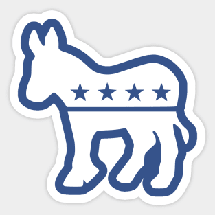 Democrat Donkey White Sticker